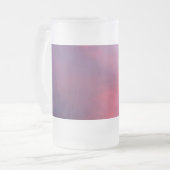 Blaue rosa Wolken Mattglas Bierglas (Vorderseite Links)