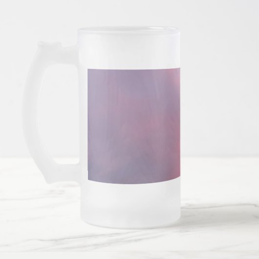 Blaue rosa Wolken Mattglas Bierglas (Links)