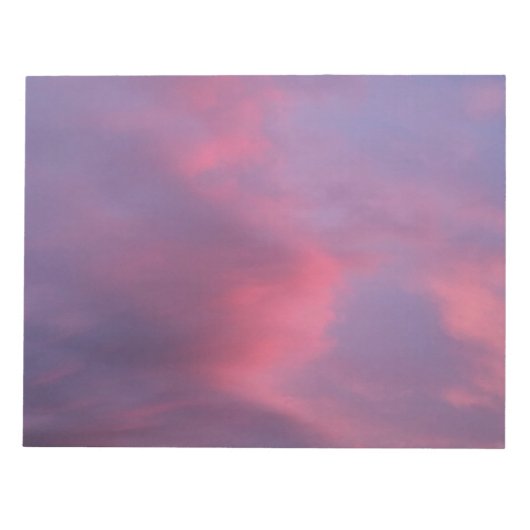 Blaue rosa Wolken Notizblock (Vorderseite)