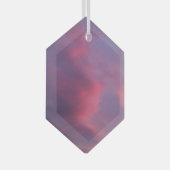 Blaue rosa Wolken Ornament Aus Glas (Vorderseite Rechts)