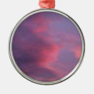 Blaue rosa Wolken Ornament Aus Metall