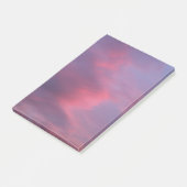 Blaue rosa Wolken Post-it Klebezettel (angewinkelt)