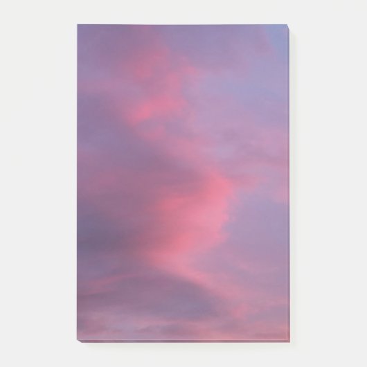 Blaue rosa Wolken Post-it Klebezettel (Vorderseite)