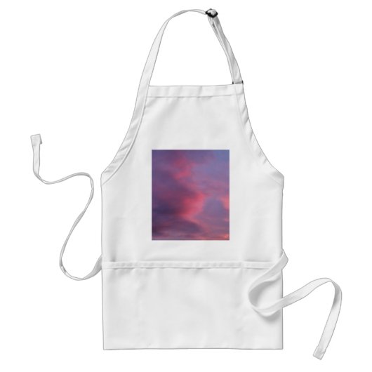 Blaue Rosa Wolken Schürze (Vorne)