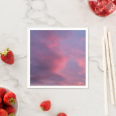 Blaue rosa Wolken Serviette (Beispiel)