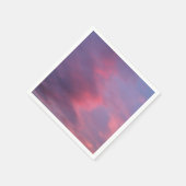 Blaue rosa Wolken Serviette (Ecke)