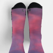 Blaue rosa Wolken Socken (Oben)