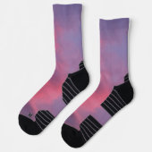Blaue rosa Wolken Socken (Links)