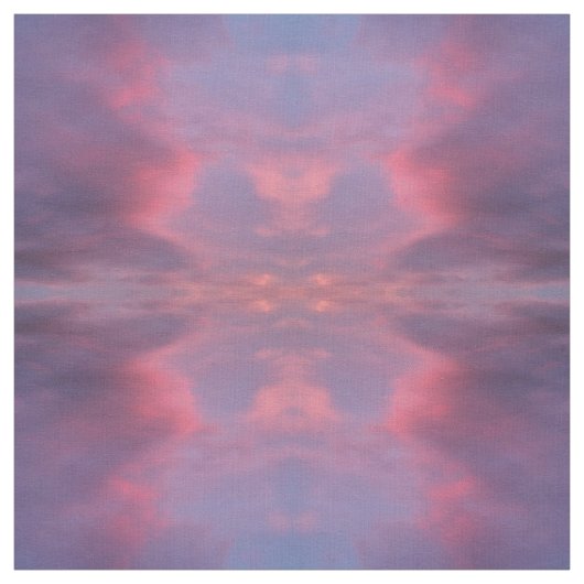 Blaue rosa Wolken Stoff (Muster)