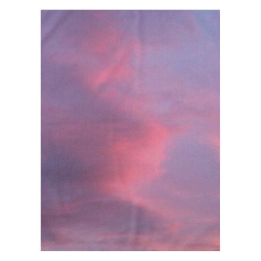 Blaue rosa Wolken Tischdecke (Vorderseite)