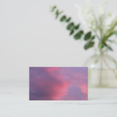 Blaue rosa Wolken Visitenkarte (Stehend Vorderseite)