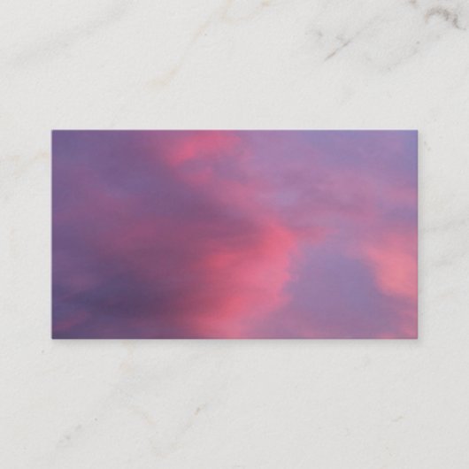 Blaue rosa Wolken Visitenkarte (Vorderseite)