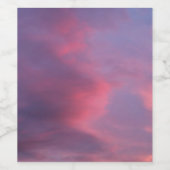 Blaue rosa Wolken Weinetikett (Einzelnes Label)