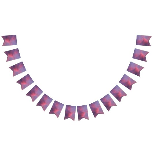Blaue rosa Wolken Wimpelkette (Alle)