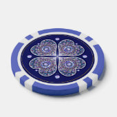 blaue Rosace Pokerchips (Einzeln)