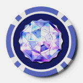 blaue Rosace Pokerchips (Rückseite)