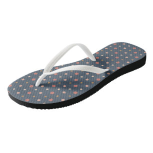 Blaue, rosafarbene und goldene Punkte Badesandalen