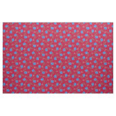 Blaue Rose auf Red Calico Stoff (Fat Quarter (45,7 x 55,9 cm))