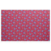 Blaue Rose auf Red Oversized Calico Stoff (Yard (91,4 cm))
