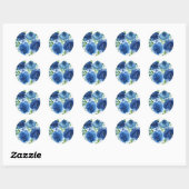 Blaue Rose Aufkleber (Blatt)
