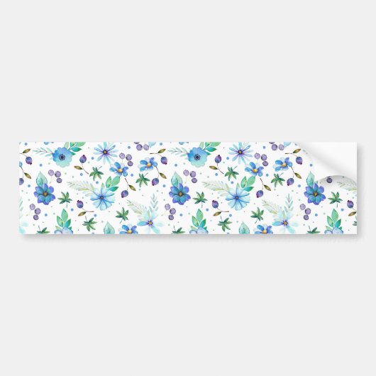 Blaue Rose Autoaufkleber (Vorne)