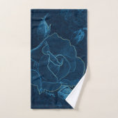 Blaue Rose Badhandtuch Set (Handtuch)
