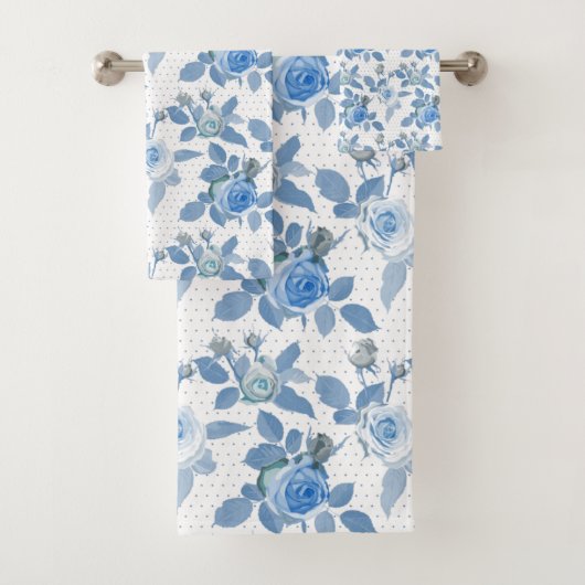 Blaue Rose Badhandtuch Set (Insitu)