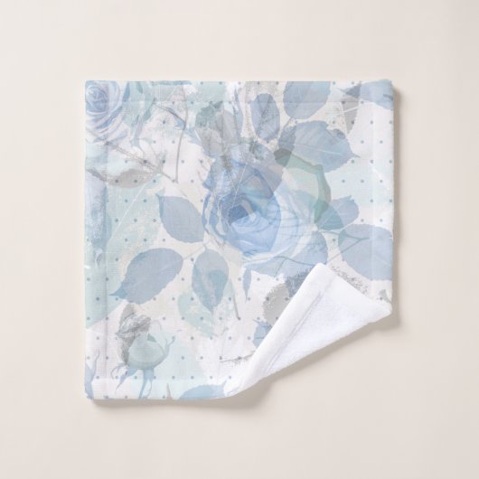 Blaue Rose Badhandtuch Set (Waschlappen)