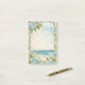 Blaue Rose begraben den Ozean Post-it Klebezettel (Auf Schreibtisch)