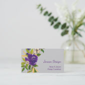 Blaue Rose Beruflich Visitenkarte (Stehend Vorderseite)