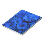Blaue Rose, blaue Blumen Notizblock (Rotiert)