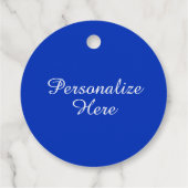 Blaue Rose Blume Geschenkanhänger (Rückseite)