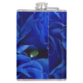 Blaue Rose Blume Pflanze Romantik Flachmann (Rückseite)