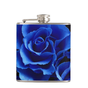 Blaue Rose Blume Pflanze Romantik Flachmann