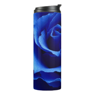 Blaue Rose Blume Pflanze Romantik Thermaltumbler Thermosbecher