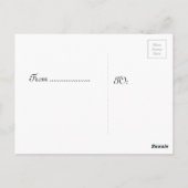 Blaue Rose Blume Postkarte (Rückseite)