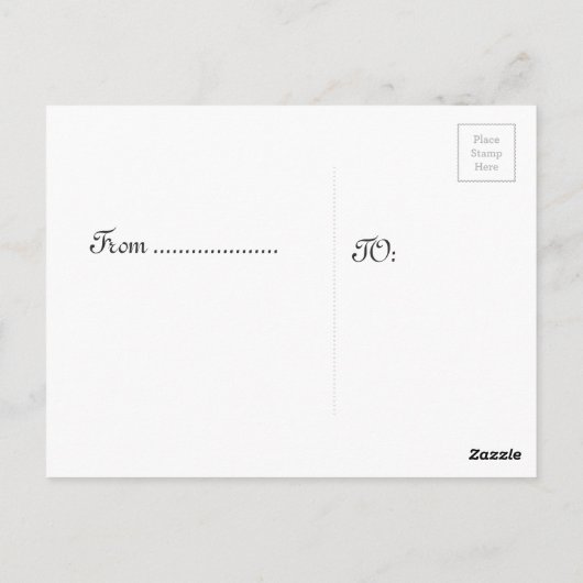 Blaue Rose Blume Postkarte (Rückseite)