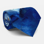 Blaue Rose Blumenmuster Foto Elegante Krawatte (Gerollt)