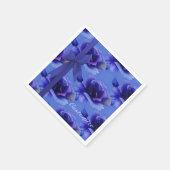 Blaue Rose Blumenmuster Napkins Serviette (Ecke)