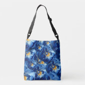 Blaue Rose Blumenmuster Tasche (Rückseite)