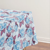 Blaue Rose. Blumenmuster Tischdecke (Beispiel)