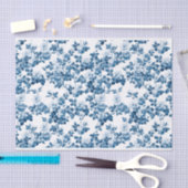 Blaue Rose Blumenrinde Blume Muster Seidenpapier (Handwerk)