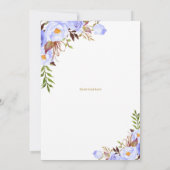 Blaue Rose Blumenüberraschung 70. Geburtstagsparty Einladung (Rückseite)