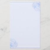 Blaue Rose Briefpapier (Vorderseite)
