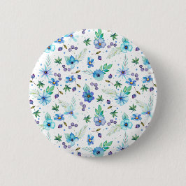 Blaue Rose Button