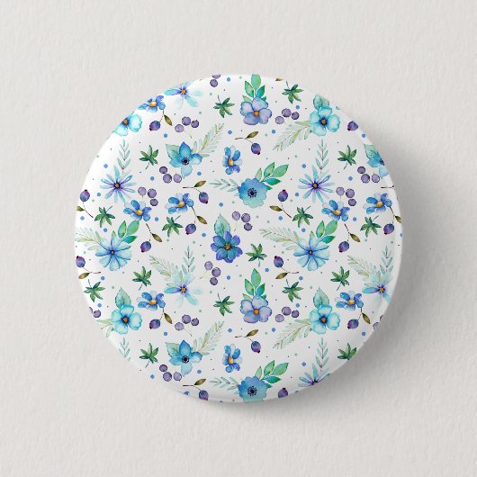Blaue Rose Button (Vorderseite)