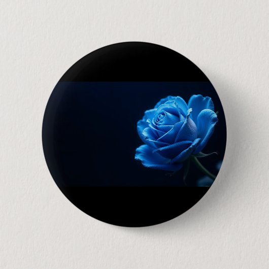 blaue Rose Button (Vorderseite)