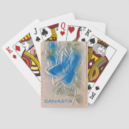 BLAUE ROSE CANASTA CARDS SPIELKARTEN