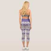 Blaue Rose Capri Leggings (Rückseite)