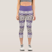 Blaue Rose Capri Leggings (Vorderseite)